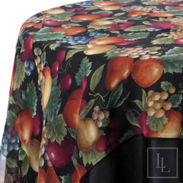 Black Fruit Chiffon Sheer