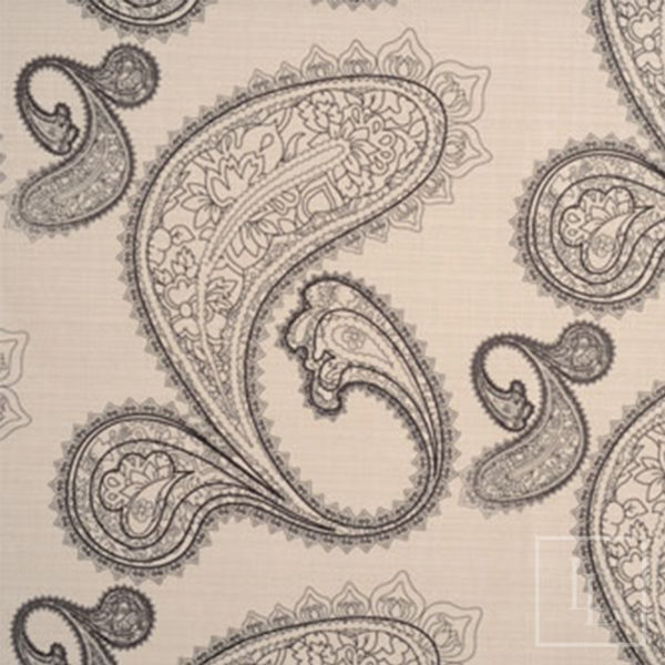 Black and Ivory Paisley