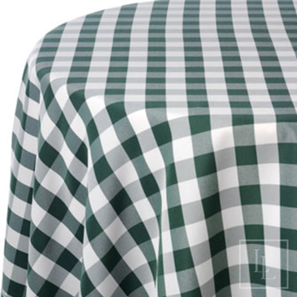 Green and White Picnic Check