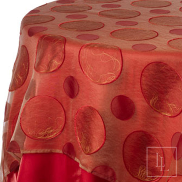 Red Bubbles with Floating Thread