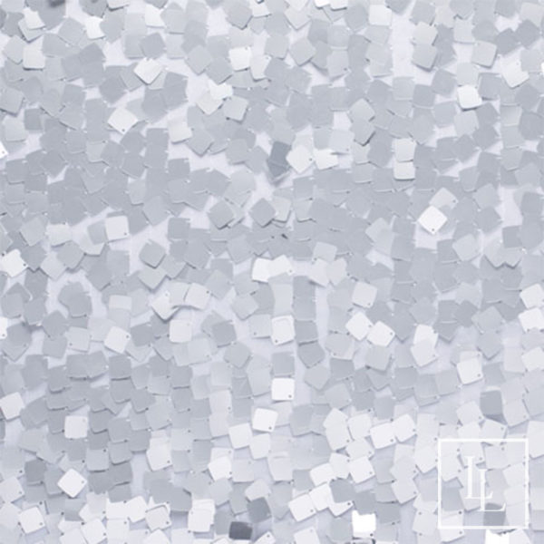 Silver Square Matte Paillettes