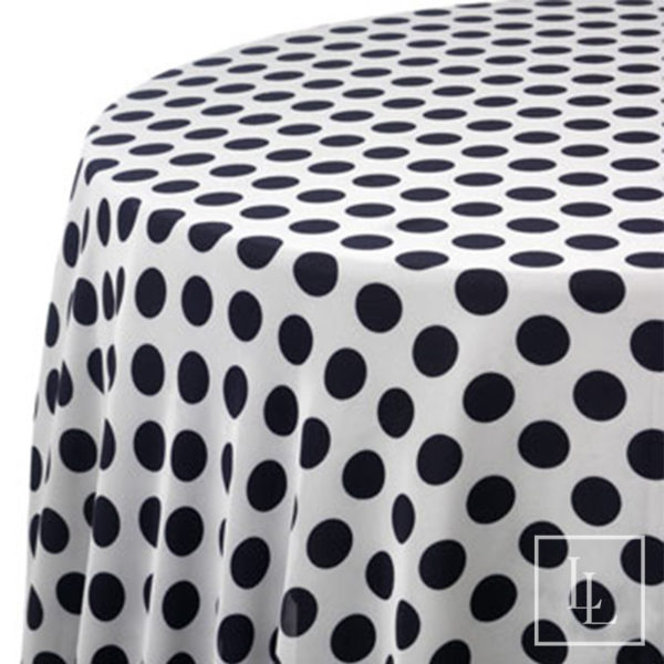 White Sheer with Black Dots