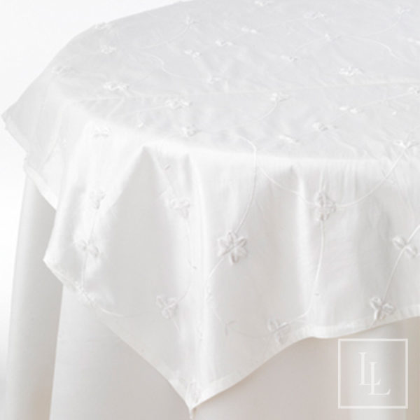 White Taffeta Chenille Flowers