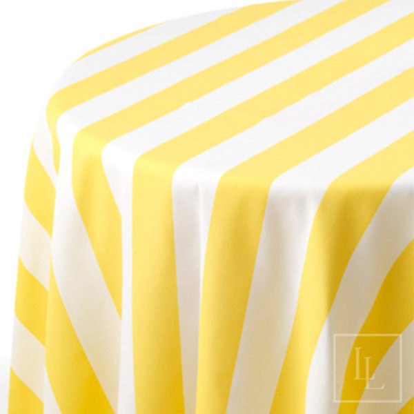Yellow and White Awning Stripe