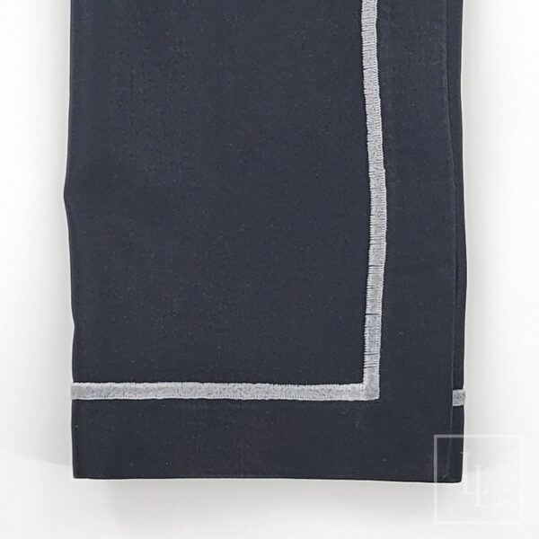 Black Sateen with Welting Napkin