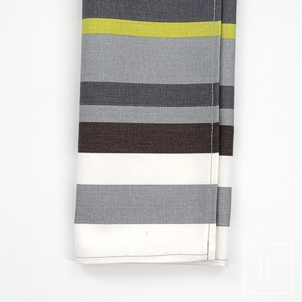 Grey Lime Stripe Napkin