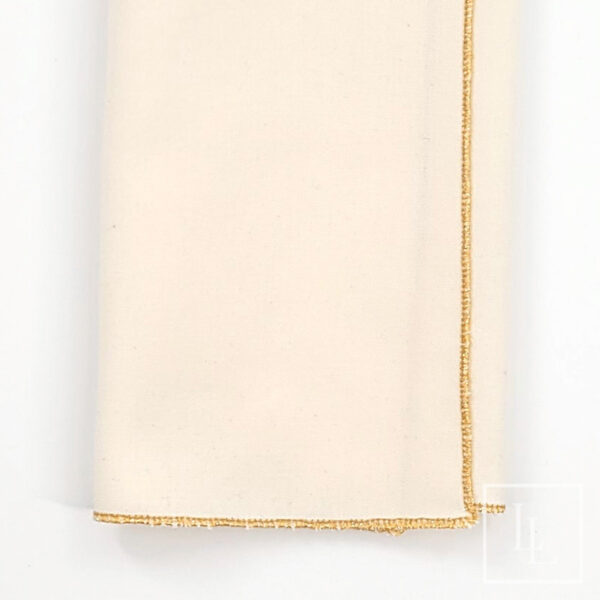 Ivory Gold Trim Napkin