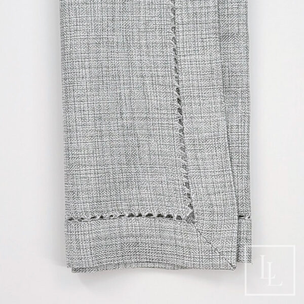 Silver Metallic Hemstitch Napkin