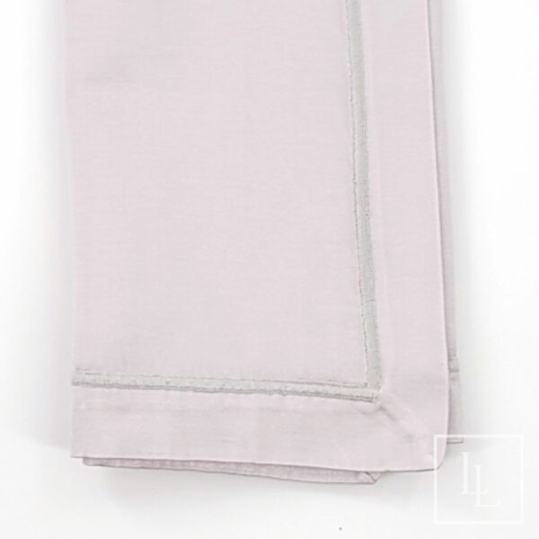 Silver Satin with Welting Napkin
