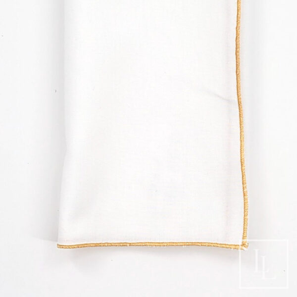 White Gold Trim Napkin