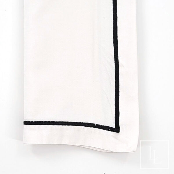 White Satin with Welting Napkin