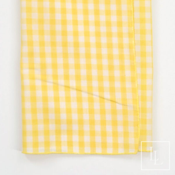 Yellow White Check Napkin