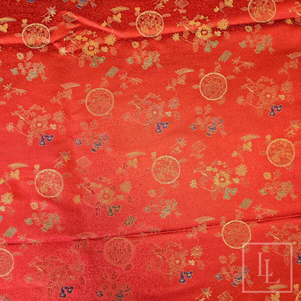 Red Asian Brocade