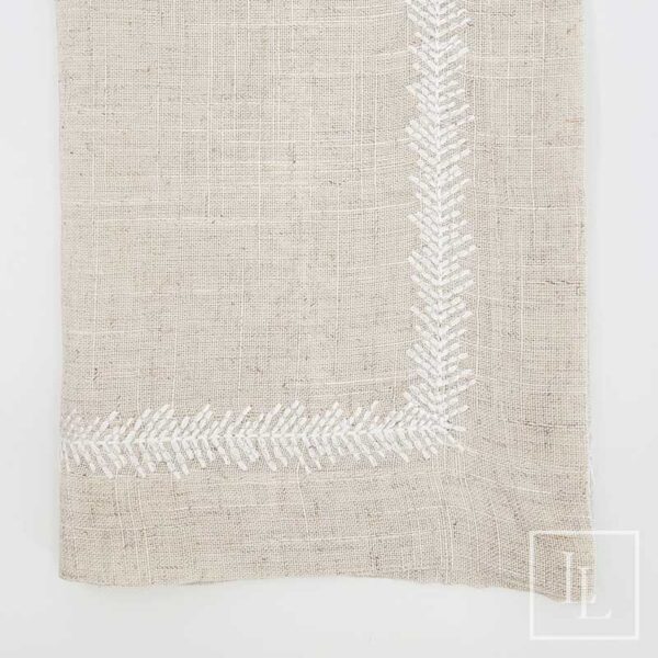 Oatmeal/White Vine Napkin