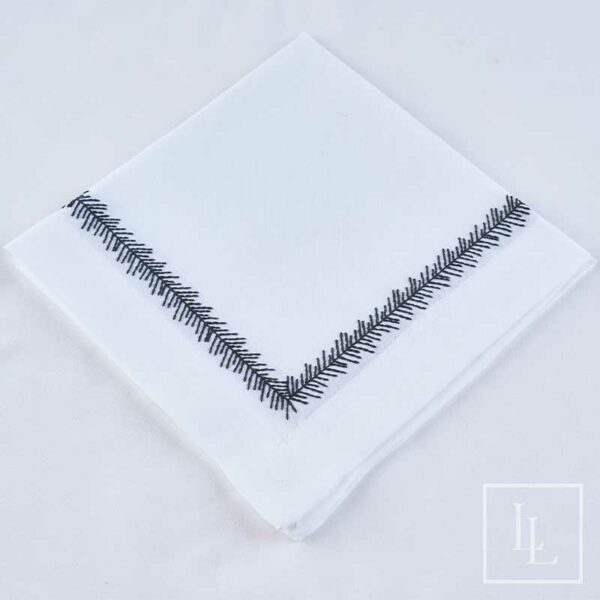 White/Black Vine Napkin