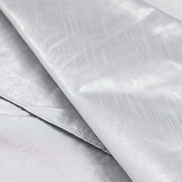Silver Metallic Dupione