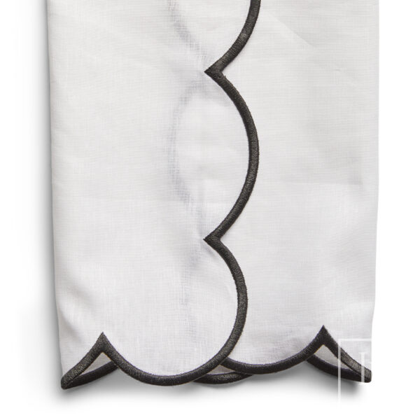 Black Scallop Napkin